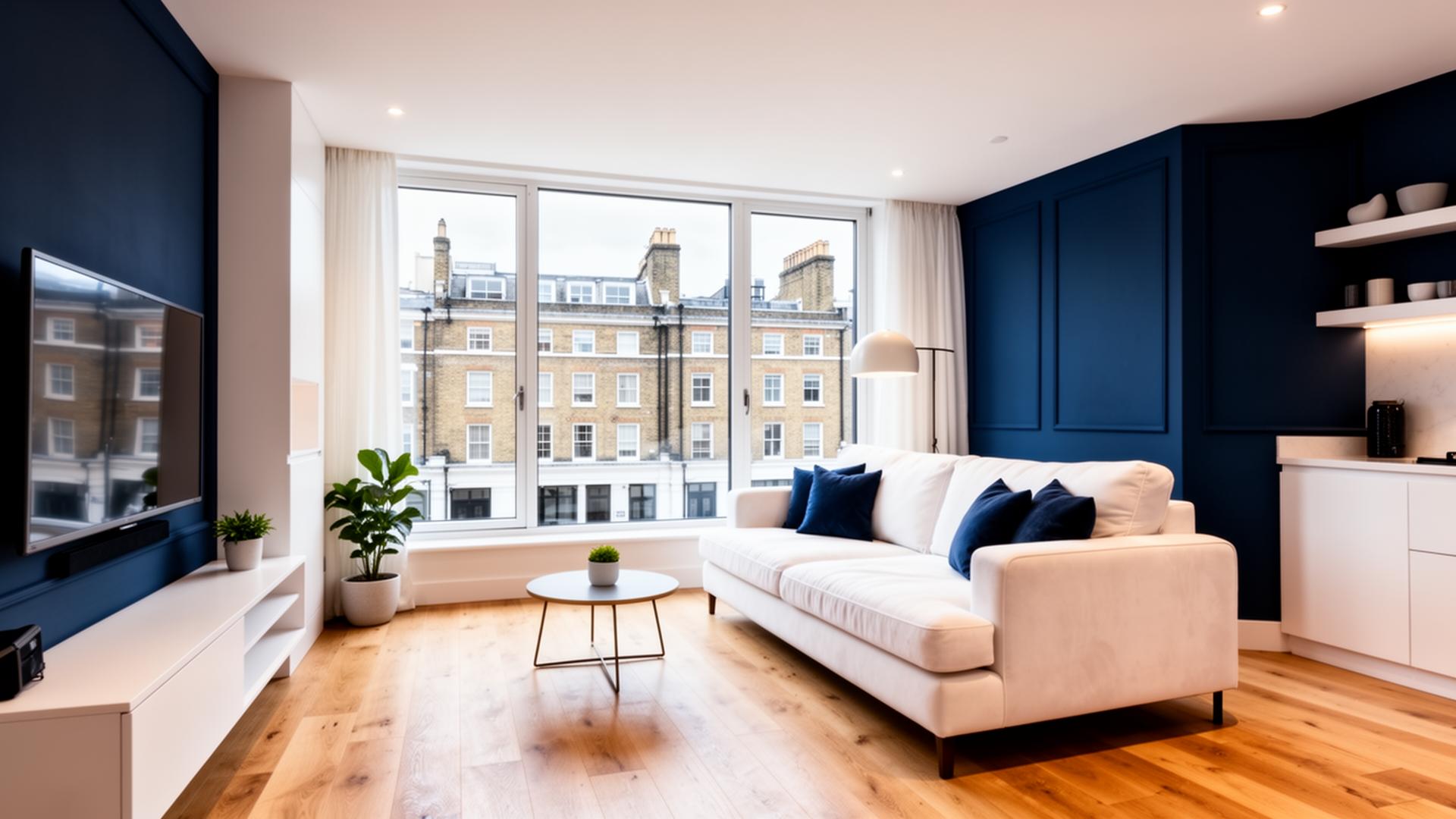 Stylish modern short-let apartment interior in the North West