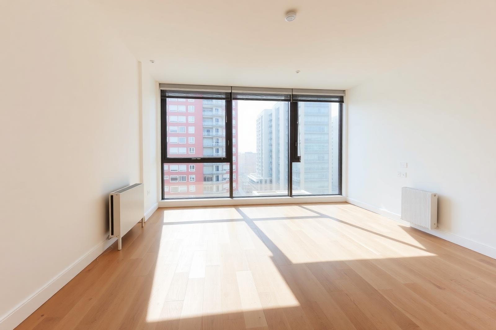 Bright unfurnished Liverpool apartment being prepared for guests